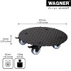 11.8" Black Round Aluminum Plant Caddy – Rust-Free, Non-Slip & Locking Casters - 2 of 4