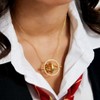 Harry Potter Hermione Time Travel Magical Hourglass Rotating Gold Plated Necklace, 22" - 2 of 4