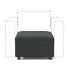 Ainfox Module Sofa Ottoman Beige with Storage Dark Grey - 4 of 4
