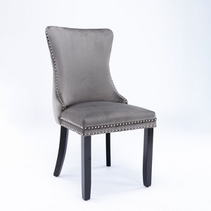 NicBex Set of 2 Dining Chair Kitchen & Dining Room Nailhead Armless Chair with Cushion Seats and Solid Wood Legs - 1 of 4