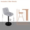 RISOKEYS Set of 2 Swivel Bar Stools - Adjustable Height (35.03-43.7 Inches), Backrest, Soft Knit Fabric for Kitchen, Bar Counter, Dining Room - 3 of 4