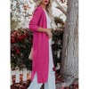 Clearlove Women's Ultra-Long Open Front Knit Duster with Side Vents Flowing Layering Essential for Transitional Seasons - 3 of 4