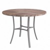 VECELO 36" Round Dining Table for 4, Faux Marble Bar Table Top with Metal Legs for Kitchen, Small Spaces - 2 of 4