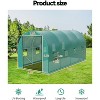 Greenhouse Tunnel 15x6.5x6.5ft,Galvanized Steel Tunnel Greenhouse with Zippered Doors and Window,for Home Gardening Seed - 2 of 4