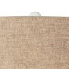 Possini Euro Design Cosgrove Modern Mid Century Table Lamps 26 1/2" High Set of 2 White Glazed Ceramic Light Brown Linen Drum Shade for Living Room - 3 of 4