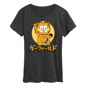 Women's - Garfield - Lucky Cat Garfield Short Sleeve Graphic T-Shirt - 1 of 4