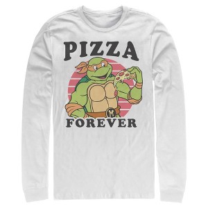 Men's Teenage Mutant Ninja Turtles Pizza Forever Long Sleeve Shirt - 1 of 4