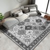 Area Rugs for Living Room Boho Floral Foldable Machine Washable Rug Low Pile Non Slip Non Shedding Vintage Rug - 3 of 4