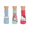 Hello Kitty My Melody, Hello Kitty, My Melody And Cinnamoroll Womens Ankle Socks 3 Pack - 2 of 4