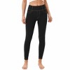 Women's High - Waisted Denim - Look Leggings with Faux Pockets and Contrast Stitching - 3 of 4