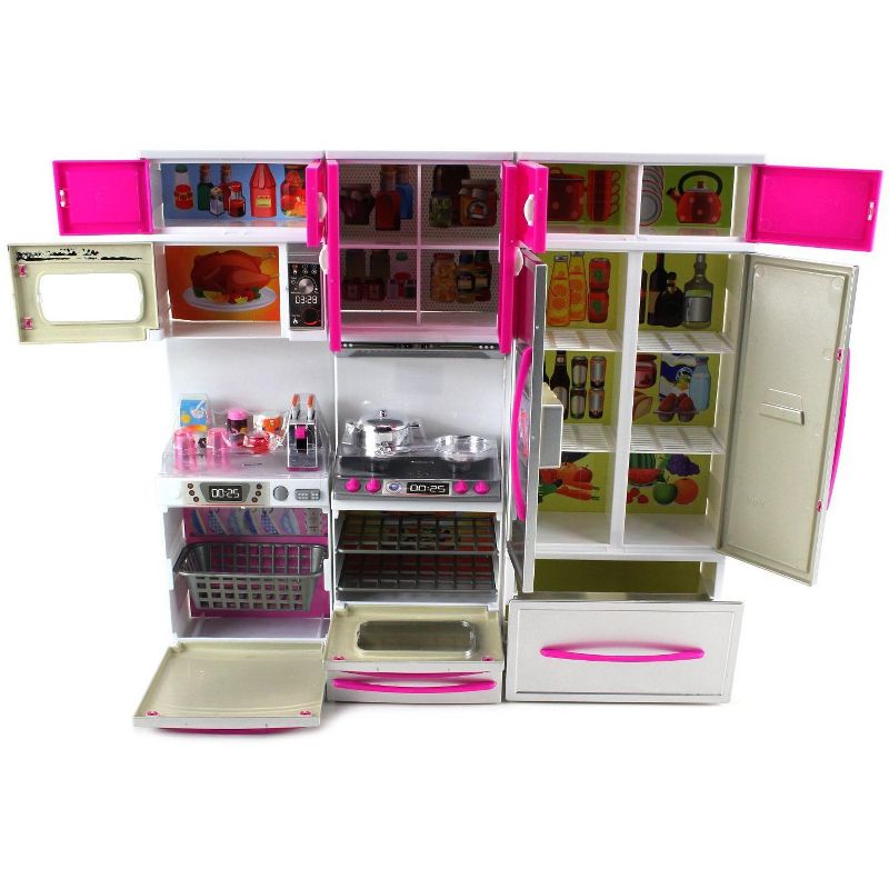 Link Little Princess Modern Kitchen Mini  Kitchen Playset Comes With Refrigerator, Stove, And Microwave, 2 of 4