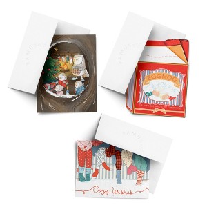Merry Owls, Eggnog, Cozy Wishes Winter/Holiday/Christmas Greeting Card Pack Sets (3 ct, Assorted) by Ramus & Co - 1 of 4