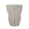Kumasinova Modern Minimalist MGO Outdoor Side Table with Sculptural Hollow Design,Elegant End Table for Outdoor&Indoor Use,Durable&Lightweight,Beige - 4 of 4