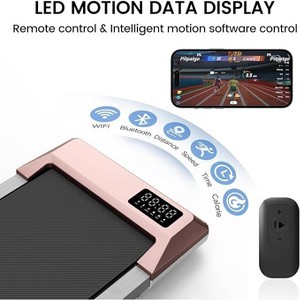 DeerRun 2 in 1 Under Desk WalkTreadmill, 2.5HP Low Noise Walking Pad Running Jogging Machine with Remote Control for Home Office - 1 of 4