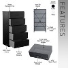 CAVINAS 5/6-Drawer Dresser,Modern Chest of Drawers with Metal Handles,Black Matte Finish Dressers for Living Room,Entryway,Floorstanding - 4 of 4