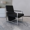 vidaXL Cube Armchair Black Faux Leather - 2 of 4