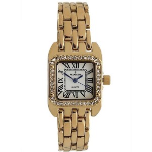 Peugeot Women's  24mm Gold Tank Panther Link Bracelet Watch - 1 of 4