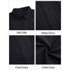 Mens Button Down Linen Shirts Casual Long Sleeve Dress Shirts Regular Fit Cotton Beach Yoga Shirts with Pocket - 4 of 4