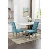 CAVINAS Chenille Living Room Chairs Set of 2,Dining Chairs with High Tufted Back and Stainless Steel Legs for Dining Room,Kitchen - 2 of 4