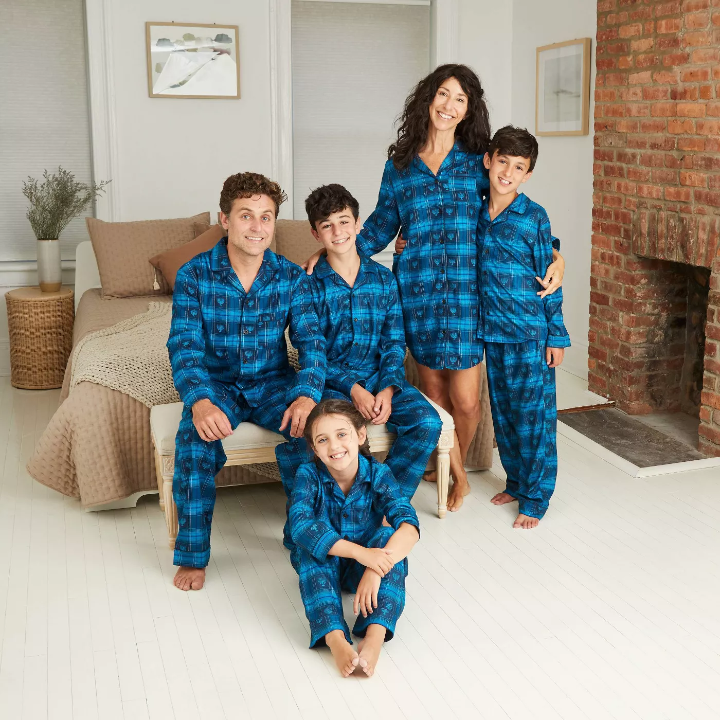 Toddler Holiday Hanukkah Flannel Matching Family Pajama Set - Wondershop™ Navy - image 2 of 3