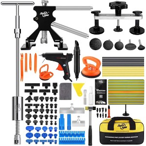 Paint free dent repair kit, car dent removal tool dent puller kit, used for dent repair, with dent lifter, bridge puller, rubber hammer - 1 of 4