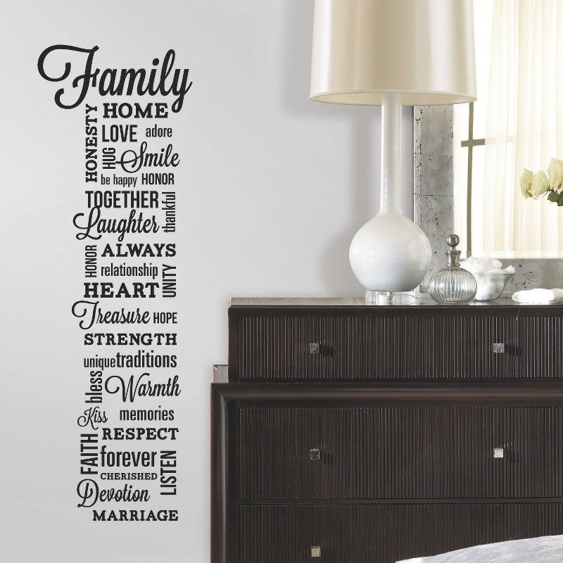 Family Quote Wall Decal Black - RoomMates, 5 of 9
