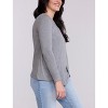 Women's Crewneck Long Sleeve Draped Nursing Tee | Motherhood Maternity - 3 of 4