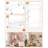 Clothing Rack, Clothing Rack with Sturdy Metal Frame, Hanging Rack with Bottom Mesh Storage Shelf, Rolling Garment Rack - 3 of 4