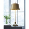 Signature Design by Ashley Fritzburn 32" Metal Table Lamp with Metal Shade, Gold with White Marble Accent - 2 of 4