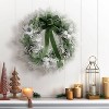 Puleo 24" Decorated and Flocked Artificial Christmas Wreath: PVC Material, Indoor/Outdoor Use - 3 of 4