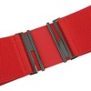 INSPIRE CHIC Women's Metal Interlock Buckle Stretchy Fashion Vintage Elastic Waist Belts 1 Pc - 3 of 4
