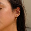 Cubic Zirconia Huggie Earrings 14k Gold Plated Tiny Earrings Small Huggie Hoop Earrings Simple Lightweight Hoops Gift for Women - 2 of 4