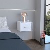 NicBex 13.8 inch Wide Floating Nightstand with 1 Drawer,Side Table with Black Handle,Bedside Table for Bedroom,Living Room - 2 of 4