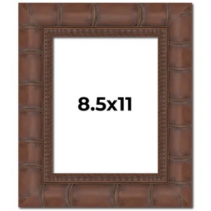 PosterPalooza | 8.5x11 Wide Bamboo Picture Frame, UV Acrylic, 4 Finishes - Brown, Black, Silver, and Natural - 1 of 4