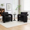 SEYNAR Mid Century Modern Teddy Upolstered Accent Chair with Poilow Set of 2 - 2 of 4