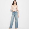 Women's Long Sleeve Cotton Milkmaid Top - Wild Fable™ - 2 of 3