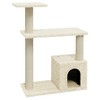 vidaXL Cat Tree Cream Engineered wood, plush, sisal - 2 of 4