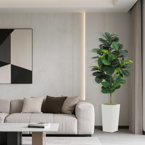 6FT Fiddle Leaf Fig Tree Artificial Plant - Realistic 3D Silk Faux Tree, UV Resistant Leaves, Bendable  for Home Office Decor - 1 of 4