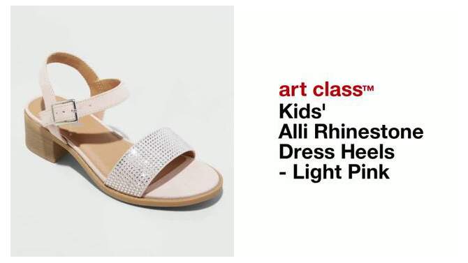 Kids' Alli Rhinestone Dress Heels - art class™ Light Pink, 2 of 6, play video