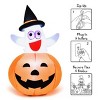 Tangkula Halloween Decoration Inflatable Ghost in Pumpkin Halloween Ghost Pumpkin lantern - 4 of 4
