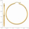 Black Bow Jewelry 2mm, 14k Yellow Gold Classic Round Hoop Earrings, 50mm (1 7/8 Inch) - 4 of 4