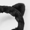 Girls' Faux Fur Cat Earmuff - Cat & Jack™ Black - 3 of 3