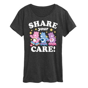 Women's - Care Bears - Share Your Car Rollerskating Trio Short Sleeve Graphic T-Shirt - 1 of 4