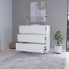 TiramisuBest Rustic Brown Finish Chest with Storage Drawers Clipped Corners Transitional Style Wooden Bedroom Furniture 1pc with Brown for D - 3 of 4