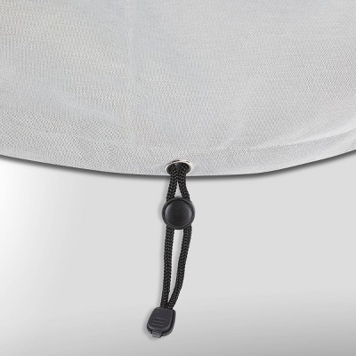 Sedona Large Gray Polyester Fire Pit Cover with Drawstring