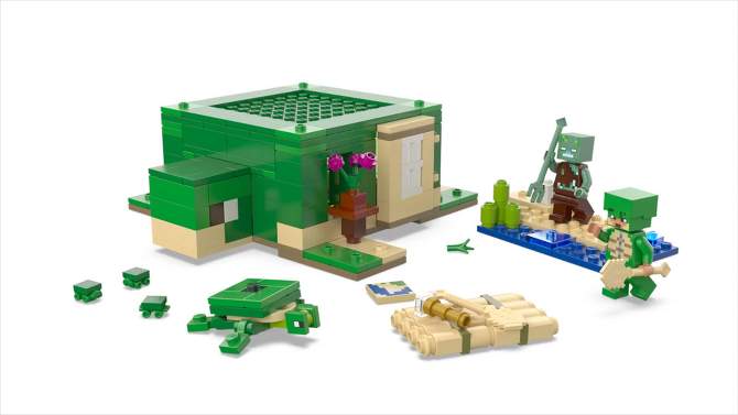 LEGO Minecraft The Turtle Beach House Construction Toy 21254, 2 of 9, play video