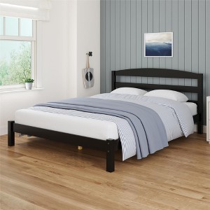 GDFStudio Tomlinson Modern Pine Wood Full Size Platform Bed - 1 of 4