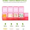 BUG HULL Weekly Pill Organizer, Travel Pill Organizers, 7 Day Pill Box, Medicine Pill Case for Vitamins, Supplements, 2 Packs (Black+White) - 3 of 4