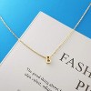 Initial Necklace: 18K Gold Plated Personalized Tiny Letter Name Pendant for Women - 3 of 4