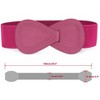 INSPIRE CHIC Women's Interlock 8-shaped Faux Leather Buckle Elastic Belt 1 Pc - 3 of 4